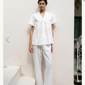 Classic White Women's Pajama Set